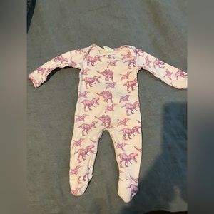 Kate Quinn Long sleeve footie - mauve dinosaur